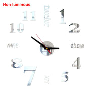 reloj de pared Luminous Wall Clock DIY Quartz Watch Clocks Acrylic Mirror Stickers Horloge Murale Wall Decor Home Decoration HOT