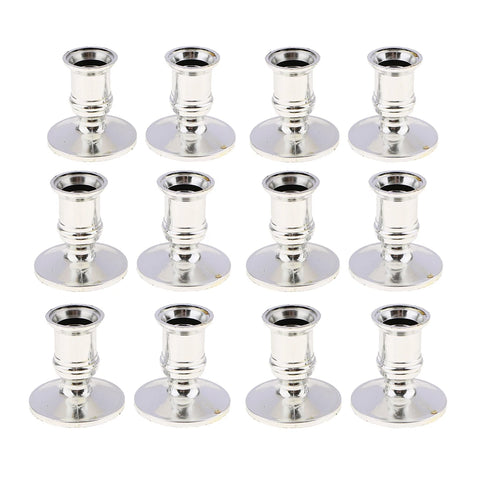 2/4pcs Traditional Shape Taper Standard Plastic Candle Holders Candlestick Wedding Dinner Decor for Electronic Candles ForParty