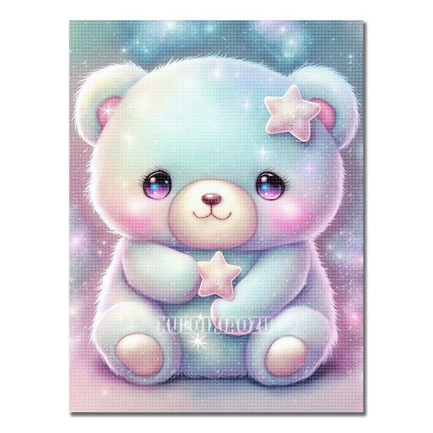 New Cute Little Bear Diamond Painting Art Picture Cartoon Animals Mosaic Cross Stitch Kit Full Diamond Embroidery Home Decor