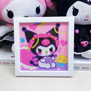 Children's Diamond Painting Card Handmade DIY Cartoon Diamond Stickers Sanrio Kuromi Sponge Baby Puzzle Gift