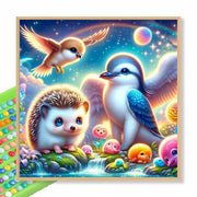 5D DIY Cartoon Diamond Painting Set Colorful Animal Full Diamond Mosaic Embroidery Penguin Fox Bear Cross Stitch Home Decoration