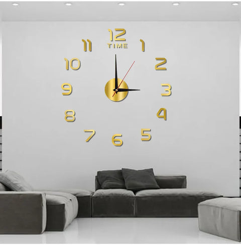 2023 DIY Quartz Clock Fashion Watch Living Room Home Decoration Clock Wall Clocks Acrylic Mirror Stickers Decor Large Garden