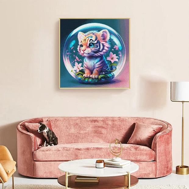 5D AB Diamond Painting Unicorn Tiger Dog Glass Ball Animal Picture Cross Embroidery Mosaic Kit Children's Hobbies Diy Decoration