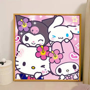 Sanrio Diamond Embroidery Hello Kitty Melody Cross Stitch Kuromi Cinnamoroll Mosaic Cartoon Painting Rhinestones Decor Home