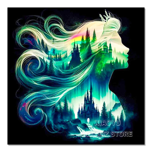 Disney Diamond Painting Princess Forest Landscape Diamond Embroidery Mosaic Art Cross Stitch Kits Cartoon Picture Home Decor