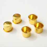 10Pcs Aluminum Candle Cups Bowl  Candlestick Metal Candle Holder Cup Drip Protectors Empty Case for Candle Making