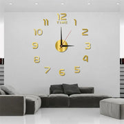 Wall Art Mirror Silent Three-dimensional Decoration Punch-free Restaurant Clock Creative Acrylic DIY Wall Clock Decor Clocks