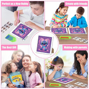 Disney Stitch Bright Diamond Crystal Frame Diamond Decorative Painting 5d DIY Children's Handmade Girl Sticker Painting