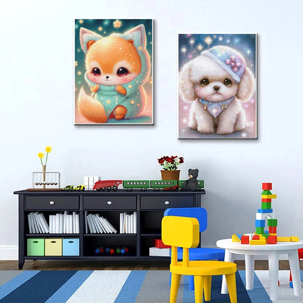 New Cute Little Bear Diamond Painting Art Picture Cartoon Animals Mosaic Cross Stitch Kit Full Diamond Embroidery Home Decor