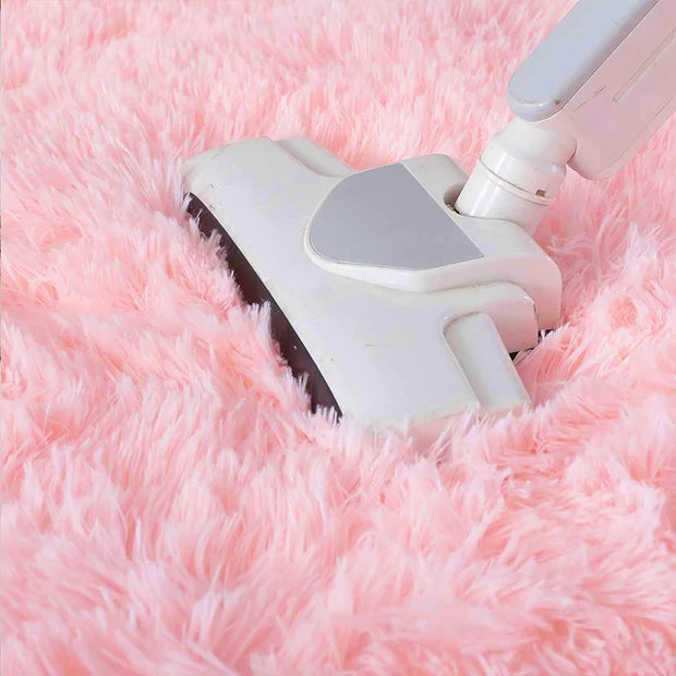 Pink Bedroom Carpet For Children's Room Cute Girls Floor Soft Mat Living Room Decoration White Fluffy Large Kids Bedside Rugs