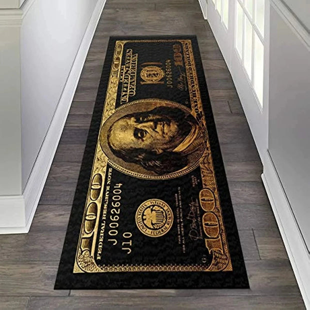 USA Dollar Design Carpet for Living Room Home Decor Kitchen Hallway Balcony Rugs Bathroom Anti-slip Floor Mat Entrance Doormat