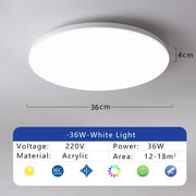 LED Ceiling Lamp  220V Modern Three proofings lamp Living Room Bedroom Kitchen Chandelier Indoor Room Decor Lighting Fixtures