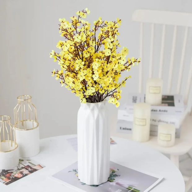 Cherry Blossoms Artificial Flowers Baby's Breath Gypsophila Mother's Day DIY Wedding Home Vase Decoration Faux Flowers Branch