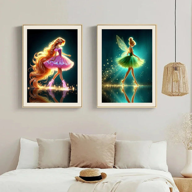 Disney Diamond Painting Princess Belle Full Square Rhinestones Diamond Mosaic Cartoon 2024 New Embroidery Sale Kids Room Decor