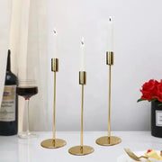 New Chinese Style Metal Candle Holders Simple Golden Wedding Decoration  Bar Party Living Room Decor Home Decor Candlestick