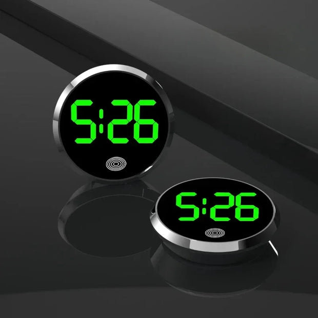 NEW LED Car Clock Touch Type Digital Quartz Watch Mini Luminous Digital Clocks Alloy Electronic Watch Car Internal Accessories