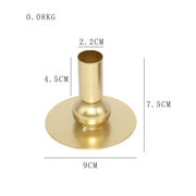 European Gold Candle Holder Metal Candlestick for Wedding Room Table Candle Stand Christmas New Year Bar Party Decoration