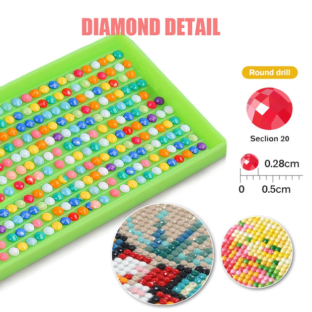 5D DIY Cartoon Diamond Painting Set Colorful Animal Full Diamond Mosaic Embroidery Penguin Fox Bear Cross Stitch Home Decoration