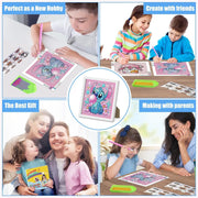 5D Diamond Painting Crystal Full Diamond Kawaii Stitch Round Diamond Sticker DIY Children's Puzzle Craft Card Home Decoration