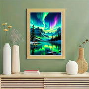 GATYZTORY 5D DIY Diamond Painting Kit, Aurora Northern Lights Landscape Diamond Embroidery Art, Mosaic Canvas for Home Wall Deco