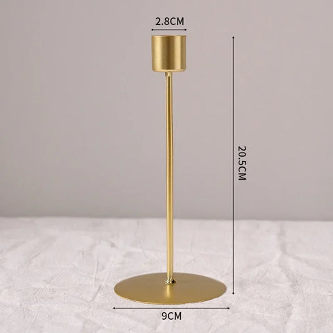 New Chinese Style Metal Candle Holders Simple Golden Wedding Decoration  Bar Party Living Room Decor Home Decor Candlestick