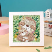 New DIY Children's Number Diamond Painting Cartoon Animal  Art Diamond Embroidery Rhinestone Stickers Set