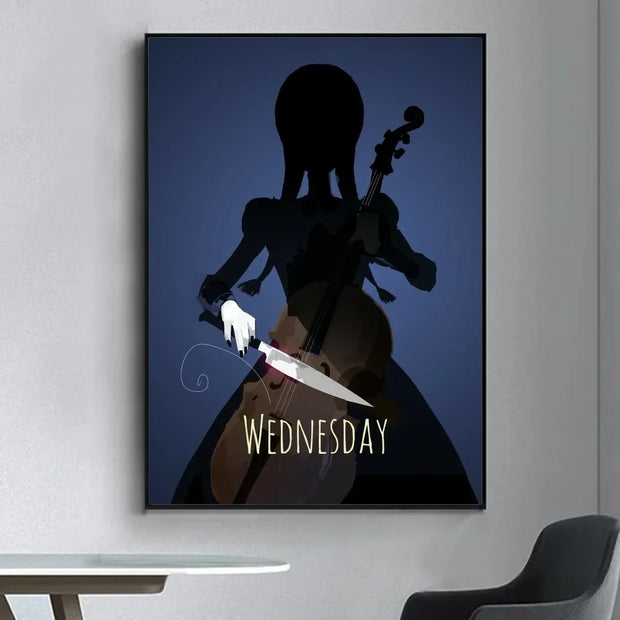 Movie TV W-Wednesday A-Addams Kraft Poster Prints Wall Painting Bedroom Living Room Wall Bar Restaurant Sticker Small